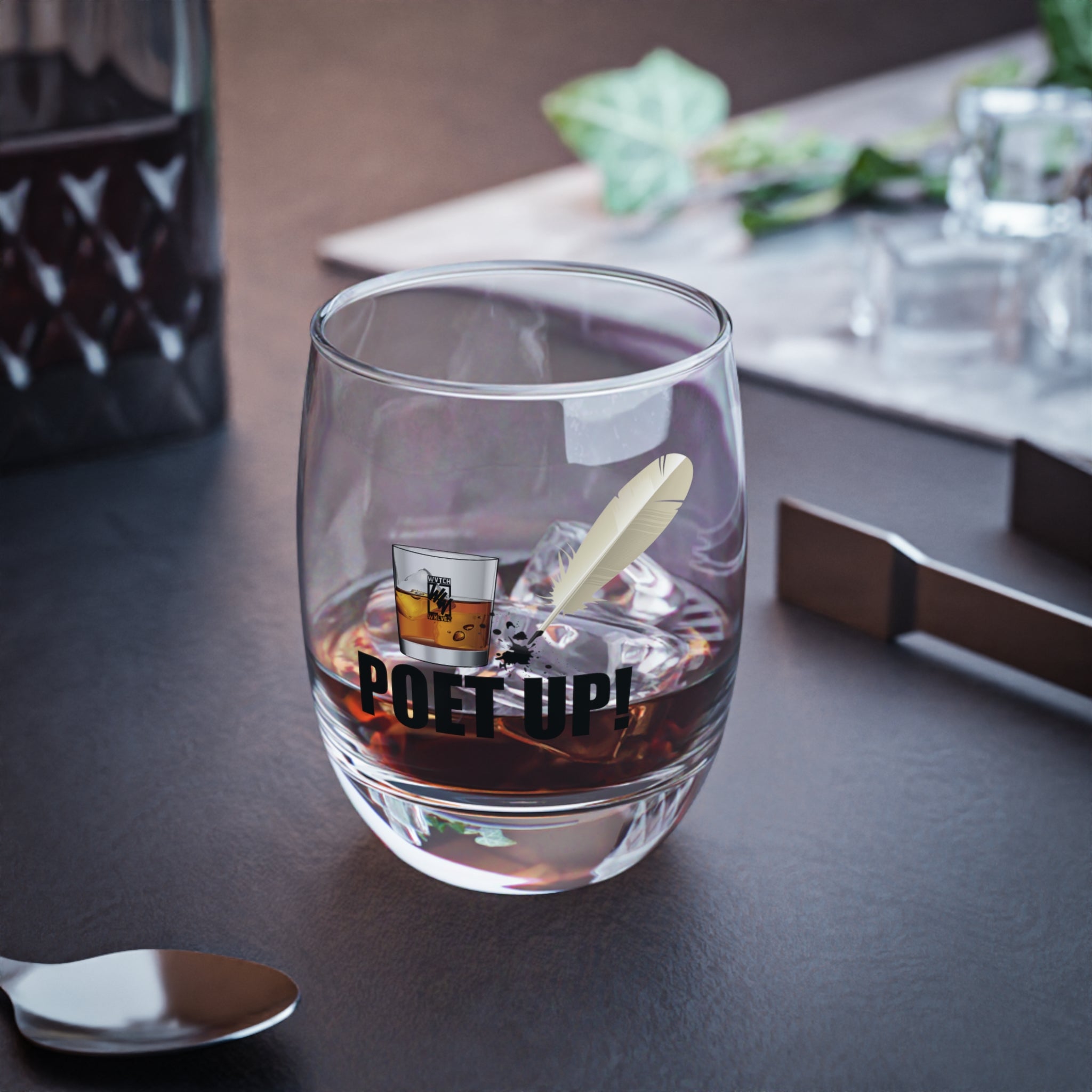 Poet Up! Whiskey Glass