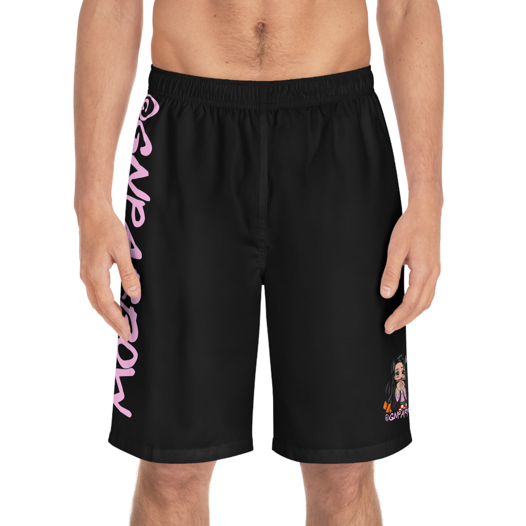 nezuko “blunt slayer”  black Graffiti Board Shorts