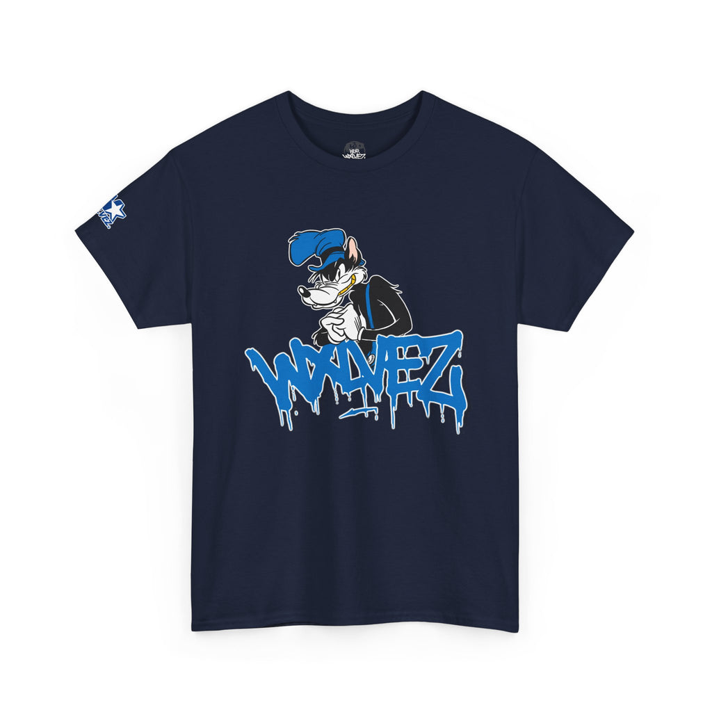 Retro Wolf cartoon Wxlvez logo  Tee