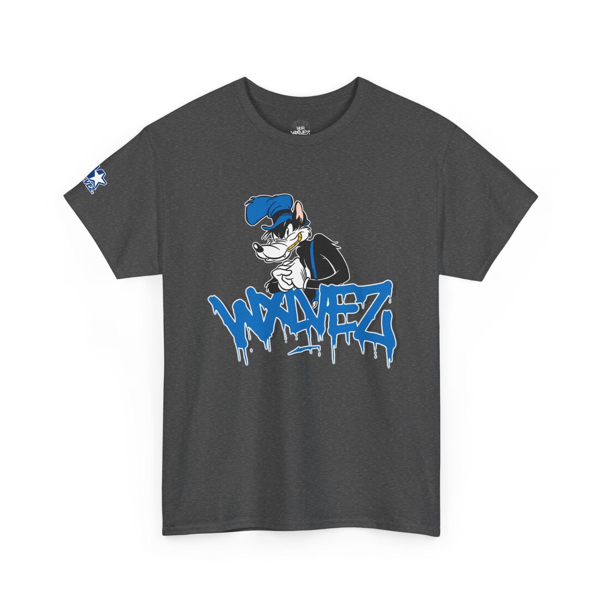 Retro Wolf cartoon Wxlvez logo  Tee
