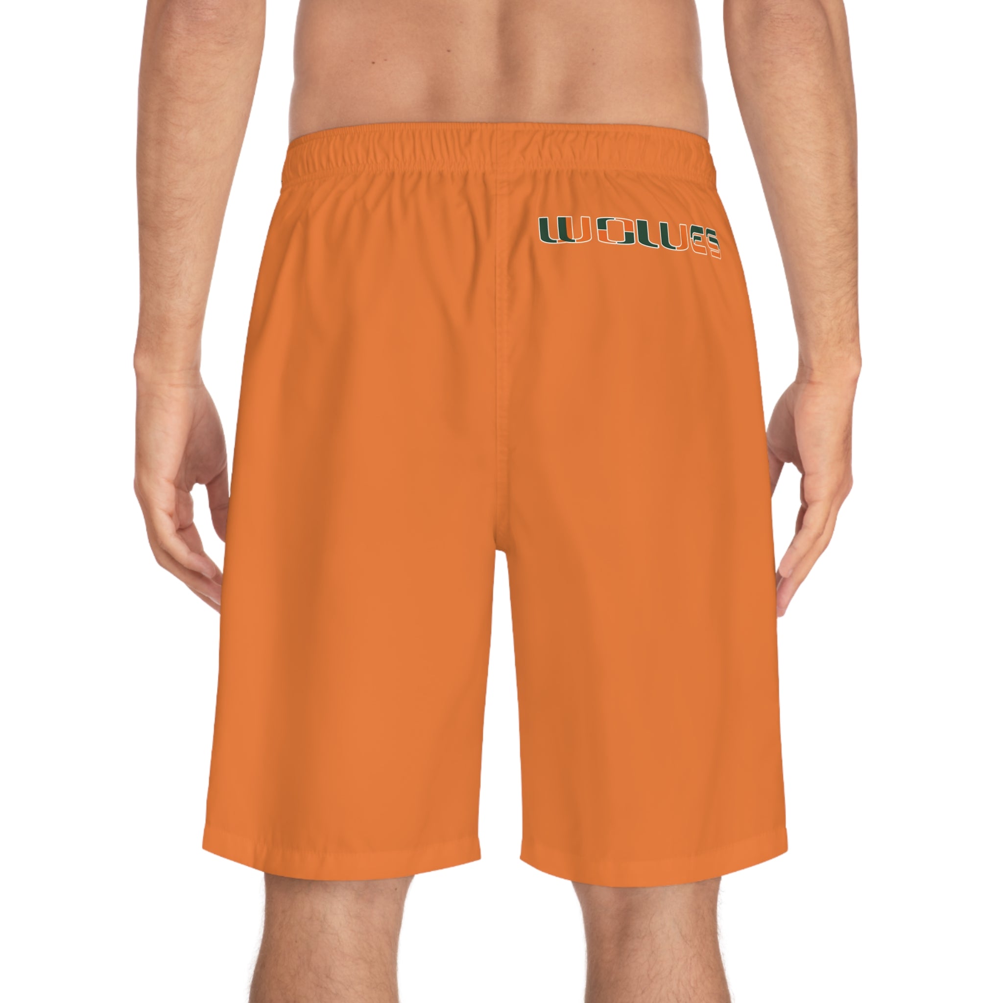miami Wolves the U logo  orange shorts