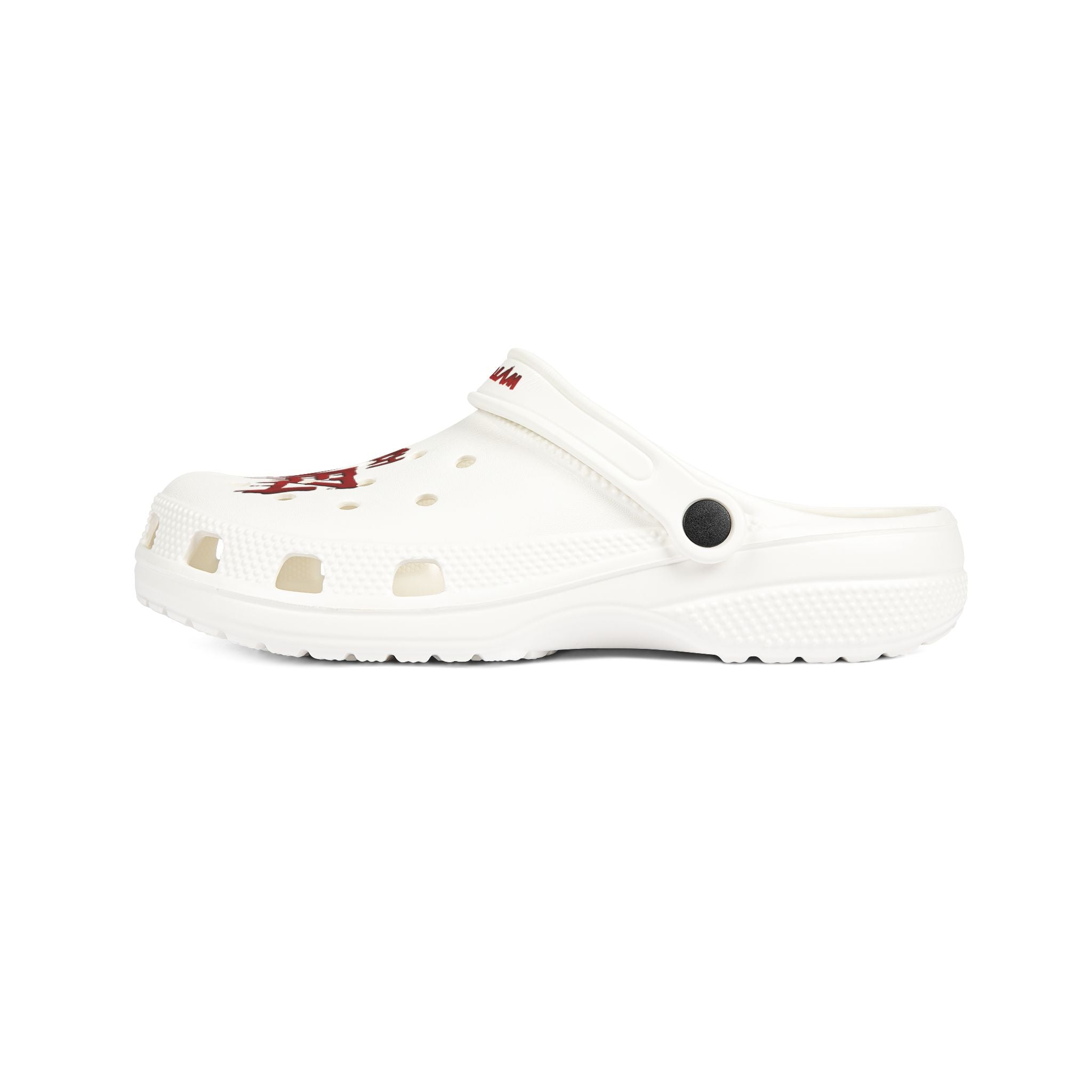 White CROCS / red WVTCH WXLVEZ