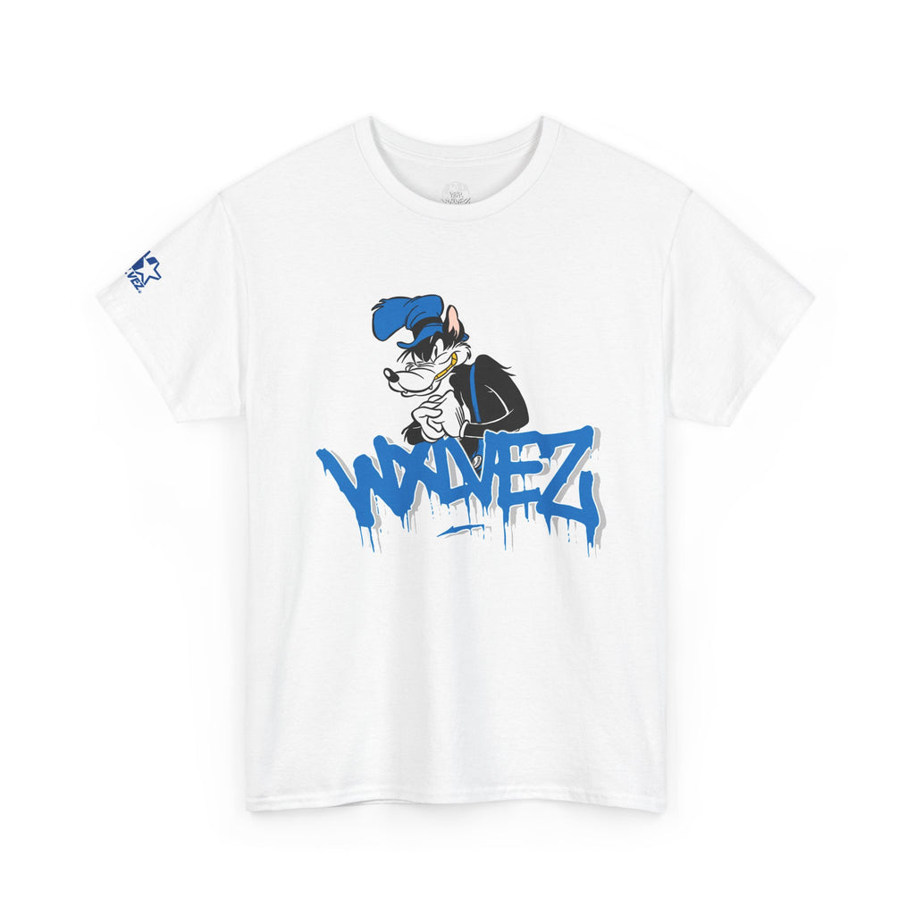 Retro Wolf cartoon Wxlvez logo  Tee