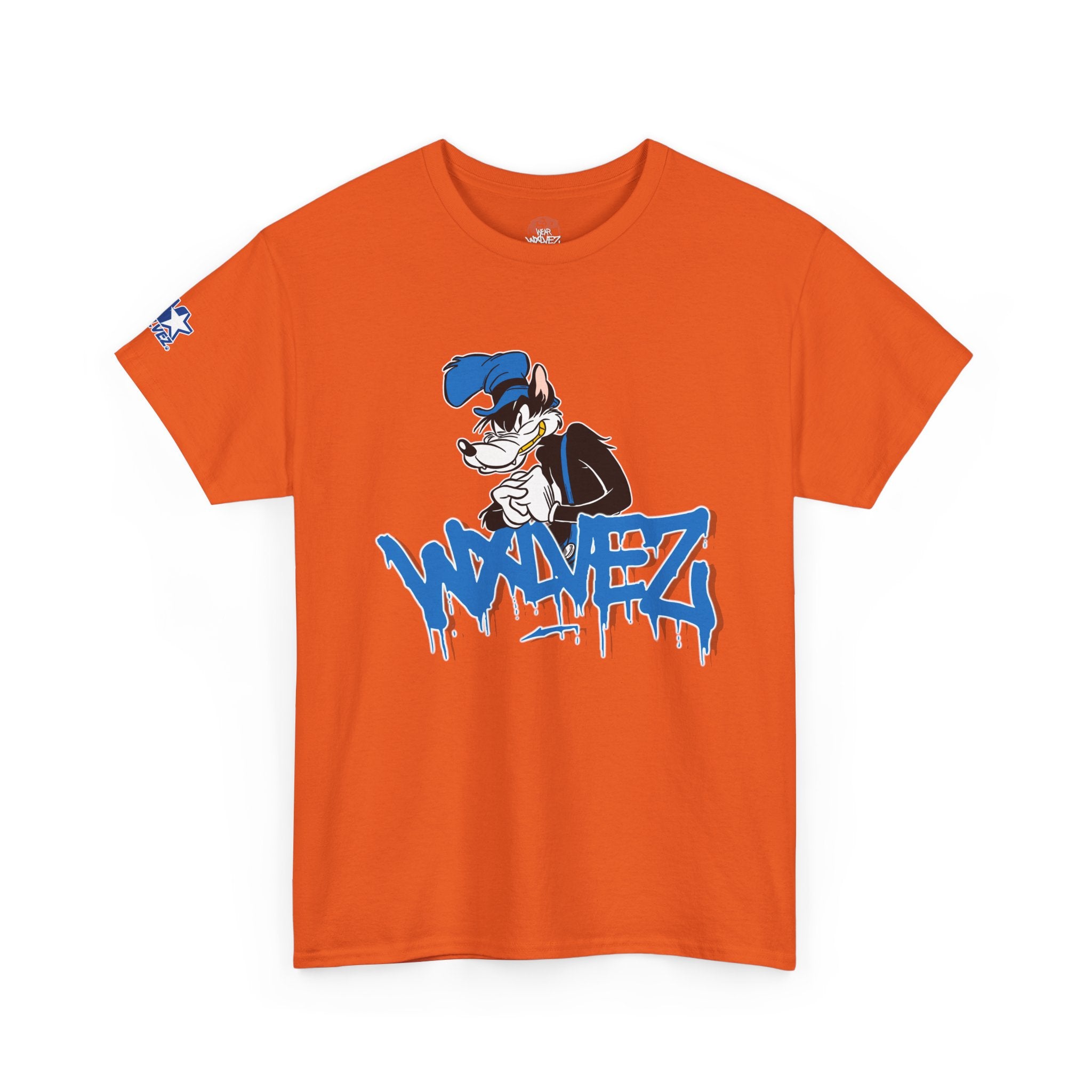 Retro Wolf cartoon Wxlvez logo  Tee