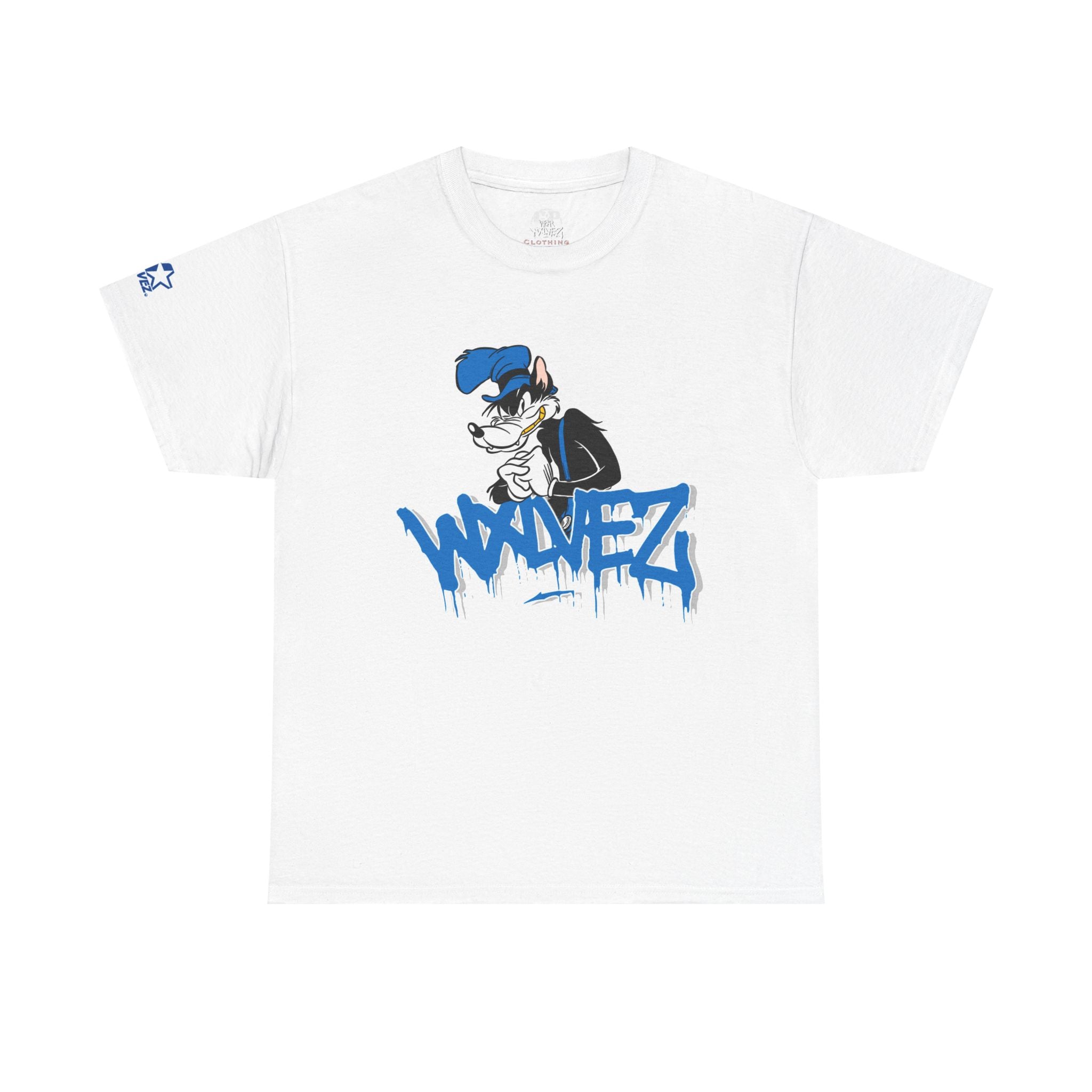 Retro Wolf cartoon Wxlvez logo  Tee