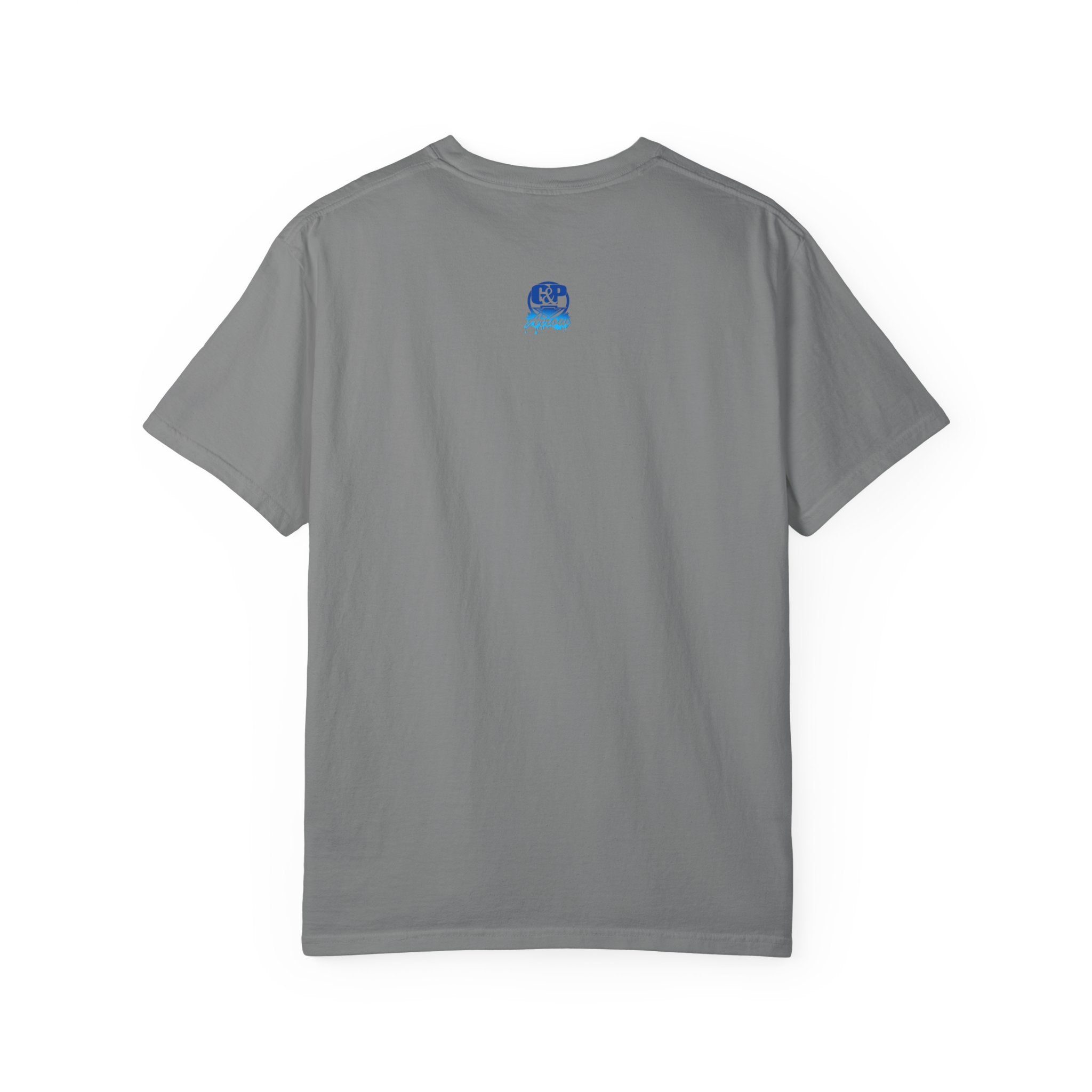 A La orden Genie T‑Shirt — Whimsical Blue Genie Brewing Espresso