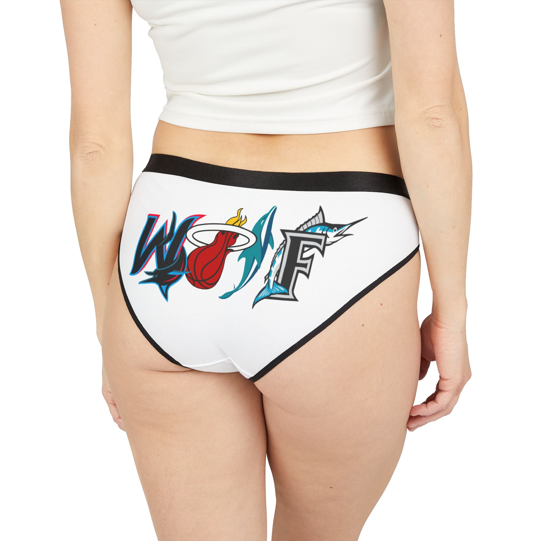 Women's Briefs — white  M.I.A. WOLF teams logo