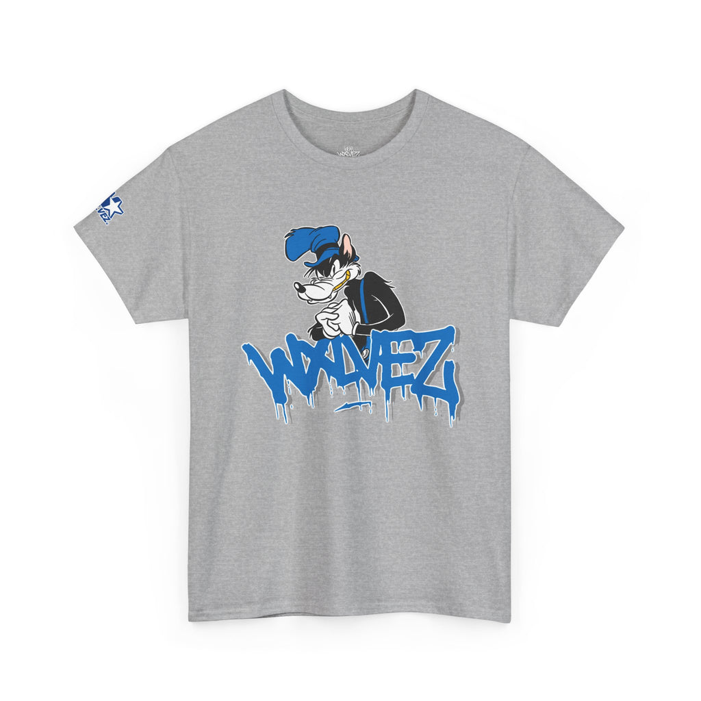 Retro Wolf cartoon Wxlvez logo  Tee