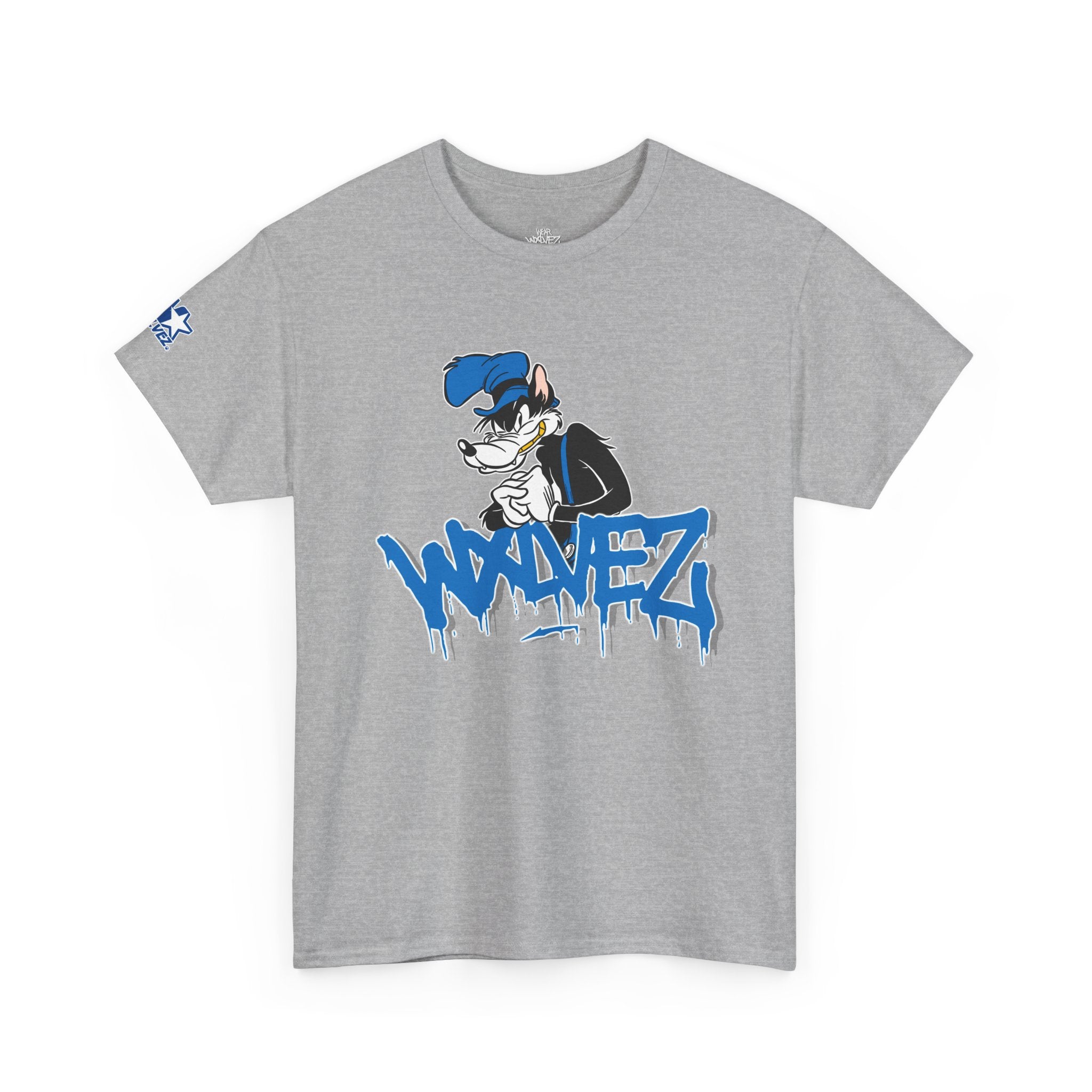 Retro Wolf cartoon Wxlvez logo  Tee