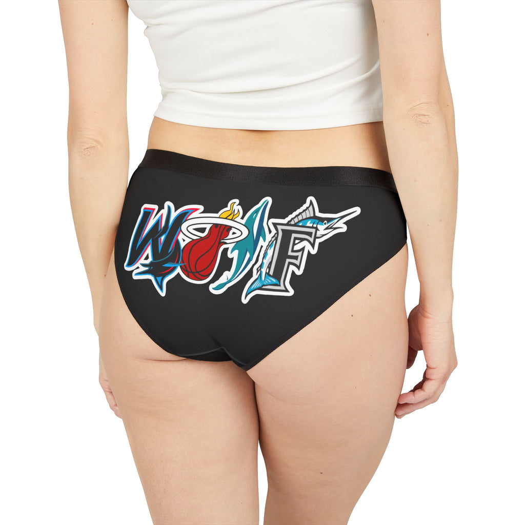Women's Briefs — Black  M.I.A. WOLF teams logo