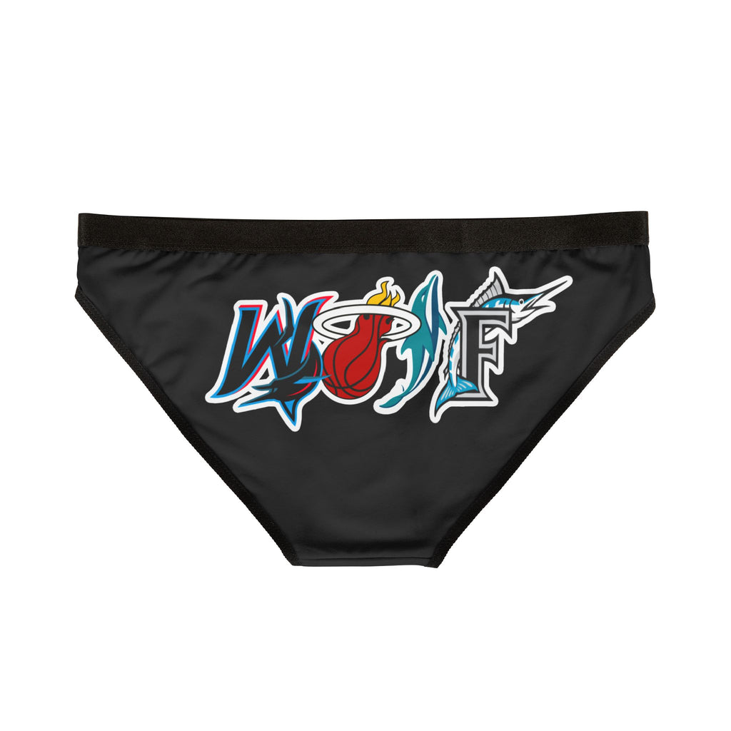 Women's Briefs — Black  M.I.A. WOLF teams logo