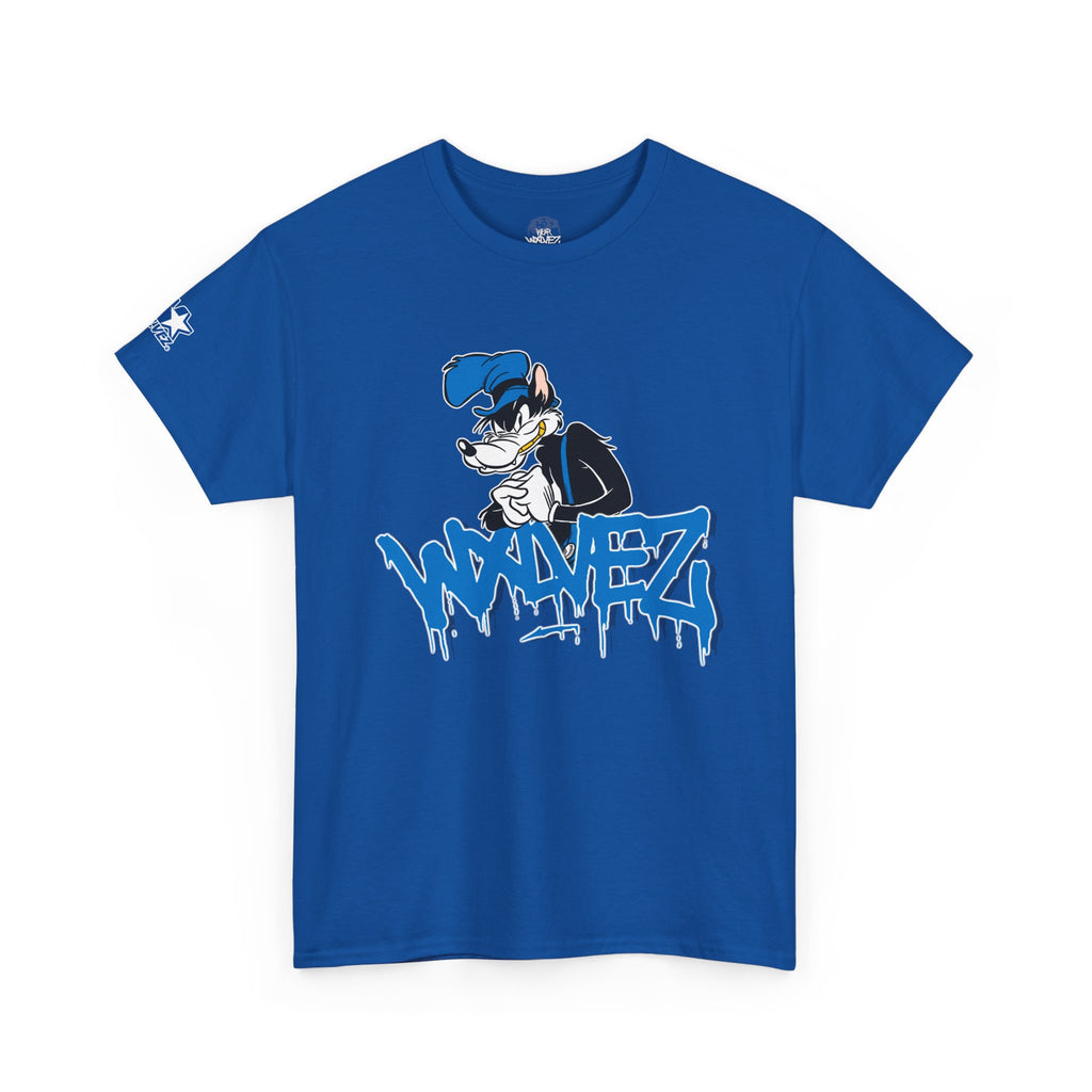 Retro Wolf cartoon Wxlvez logo  Tee