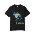 A La orden Genie T‑Shirt — Whimsical Blue Genie Brewing Espresso
