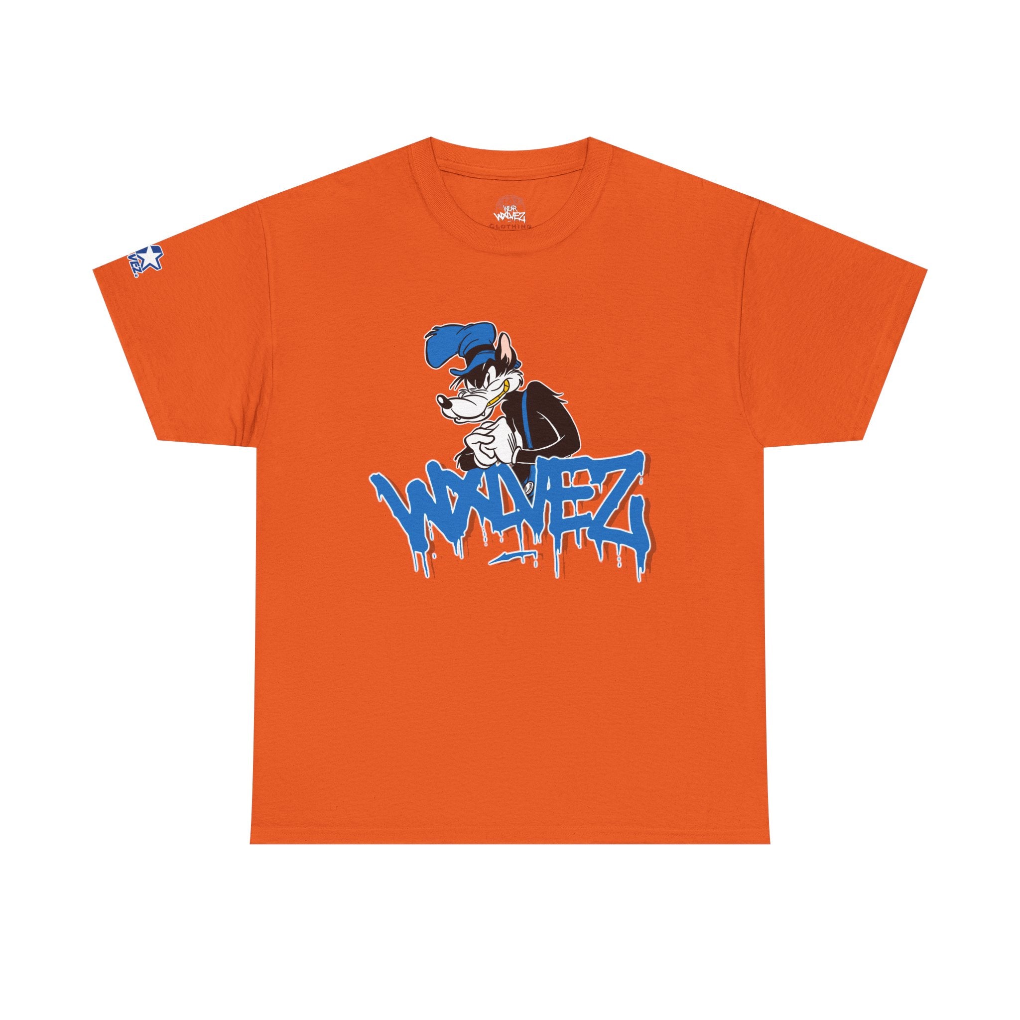 Retro Wolf cartoon Wxlvez logo  Tee