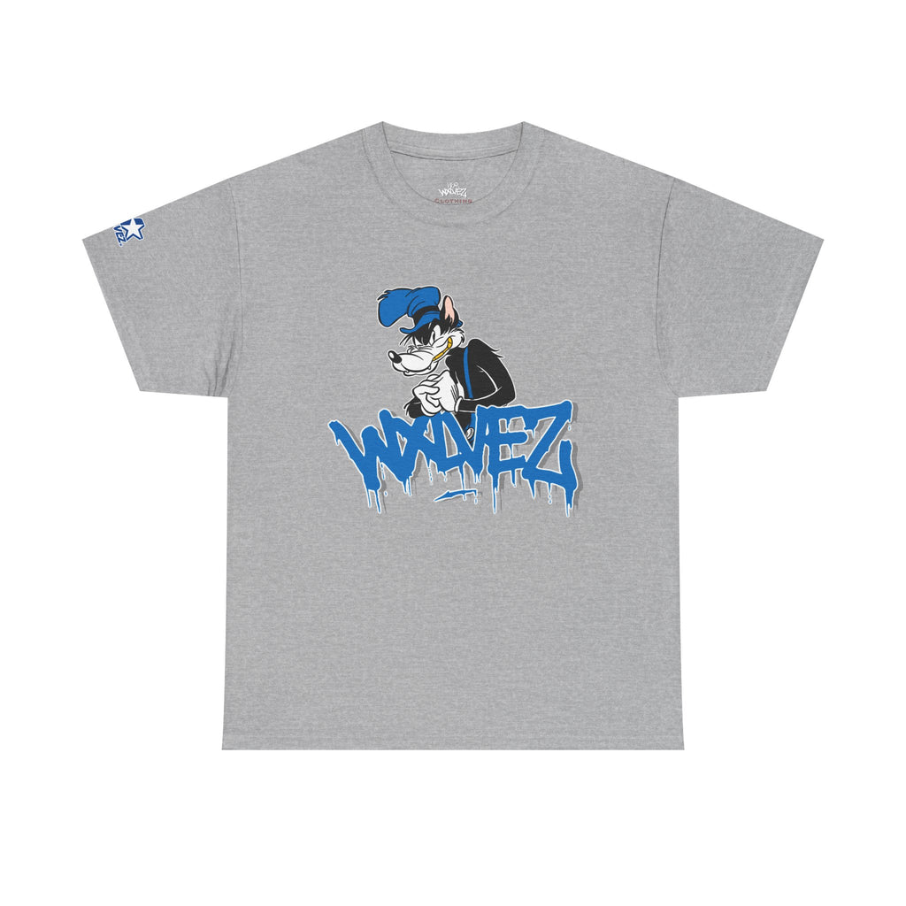 Retro Wolf cartoon Wxlvez logo  Tee