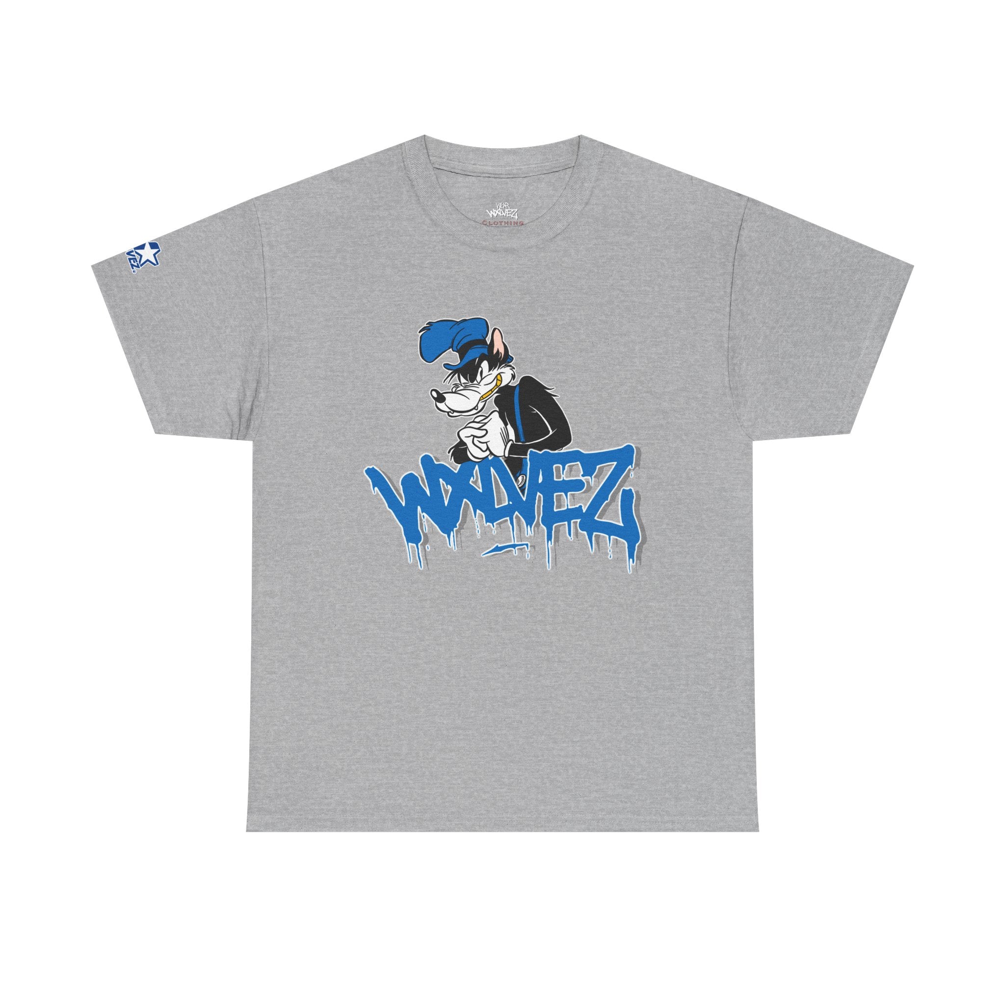 Retro Wolf cartoon Wxlvez logo  Tee