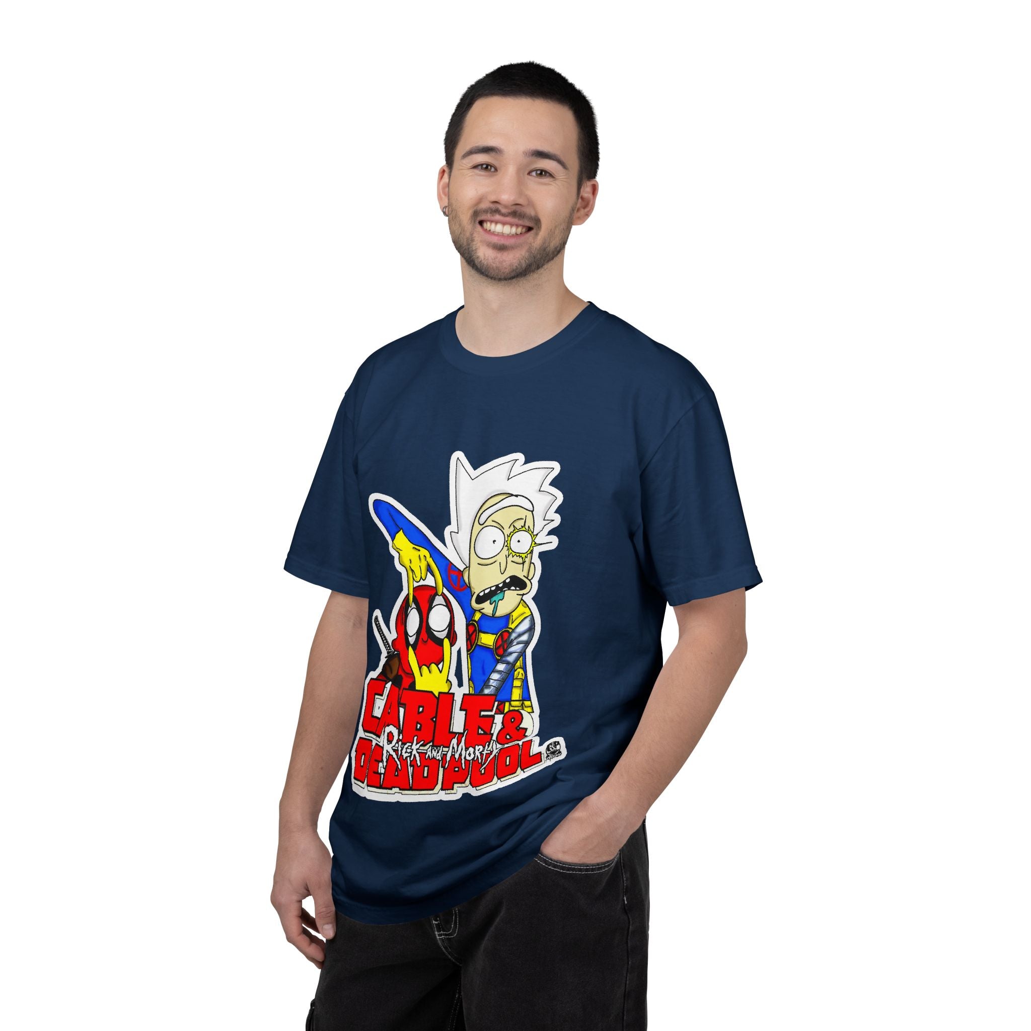 Rick and Morty/DeadPool & Cable graphic tee