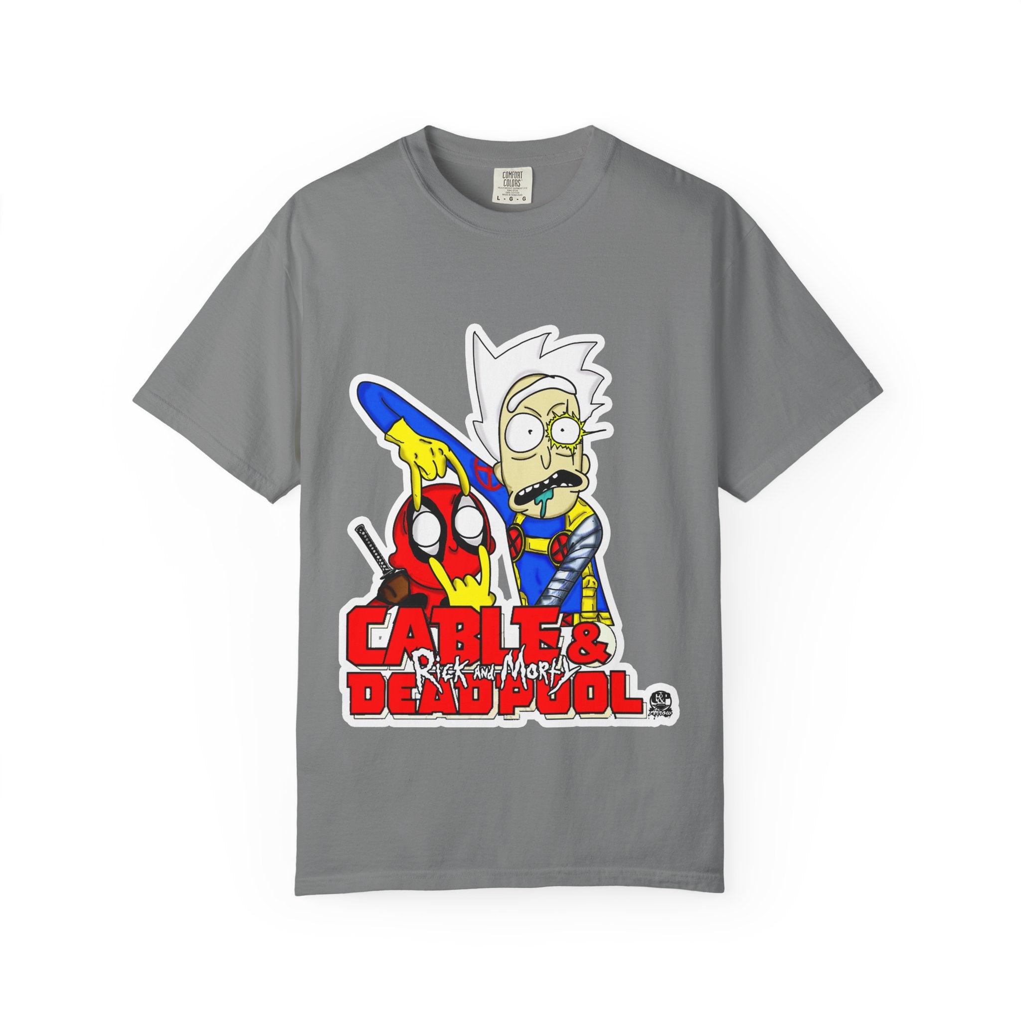 Rick and Morty/DeadPool & Cable graphic tee
