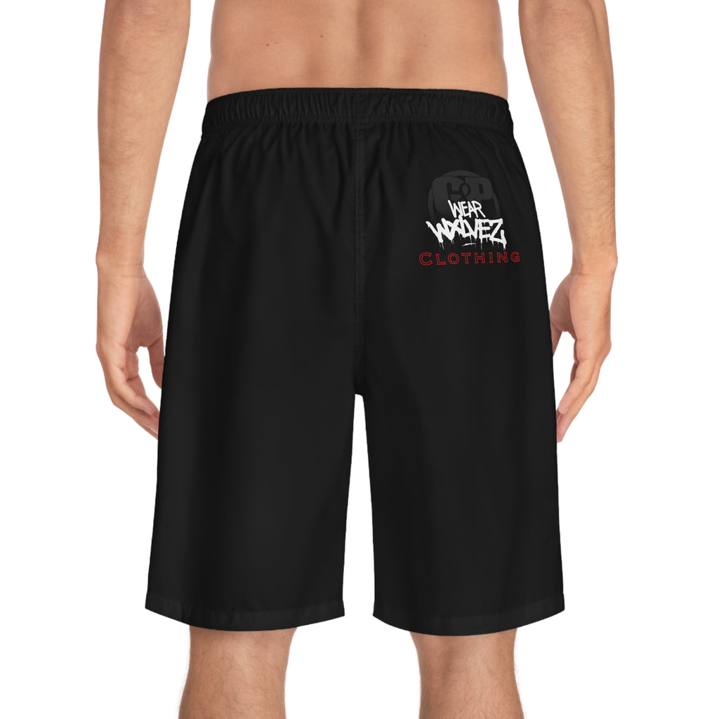 WXLVEZ  black Graffiti Board Shorts