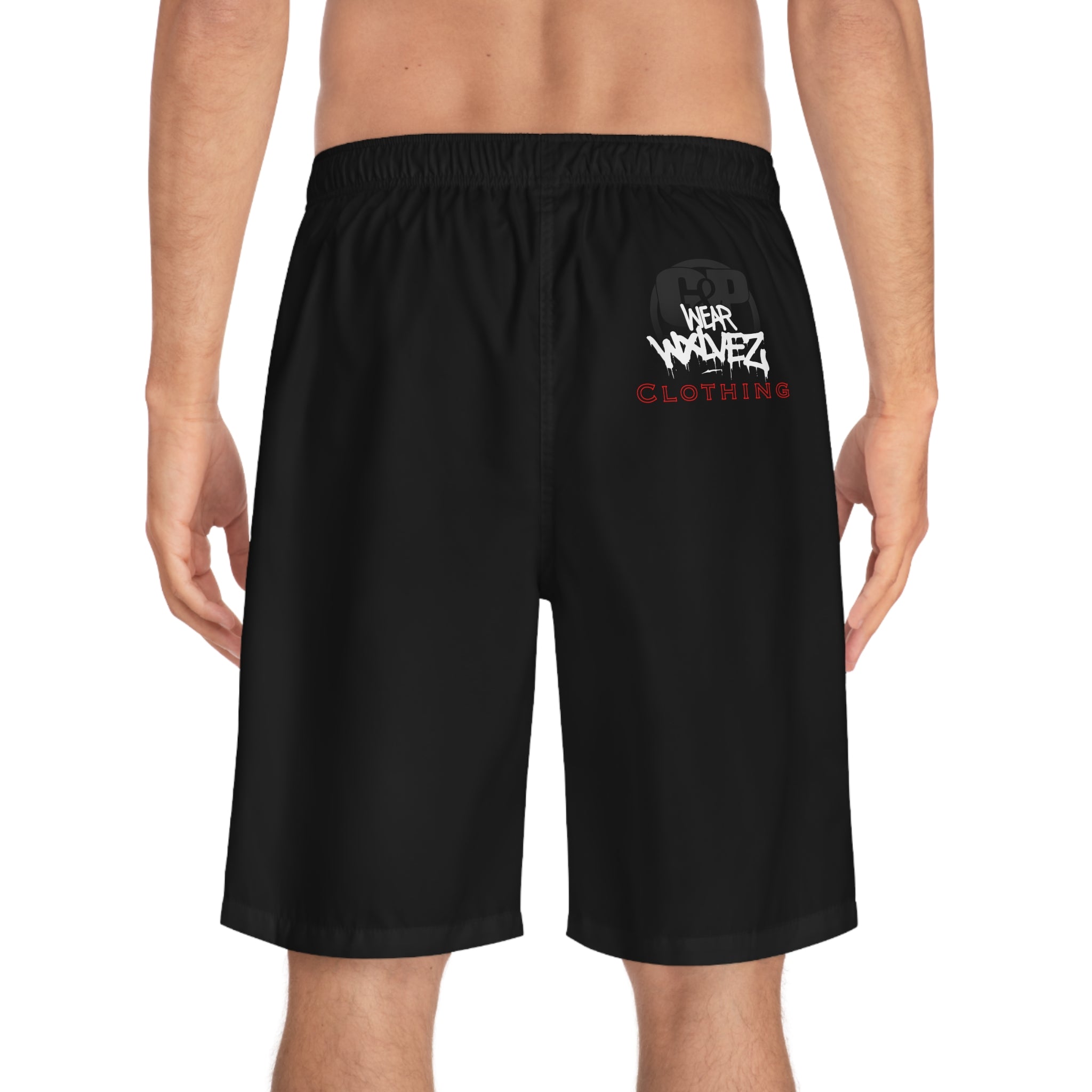 WXLVEZ  black Graffiti Board Shorts