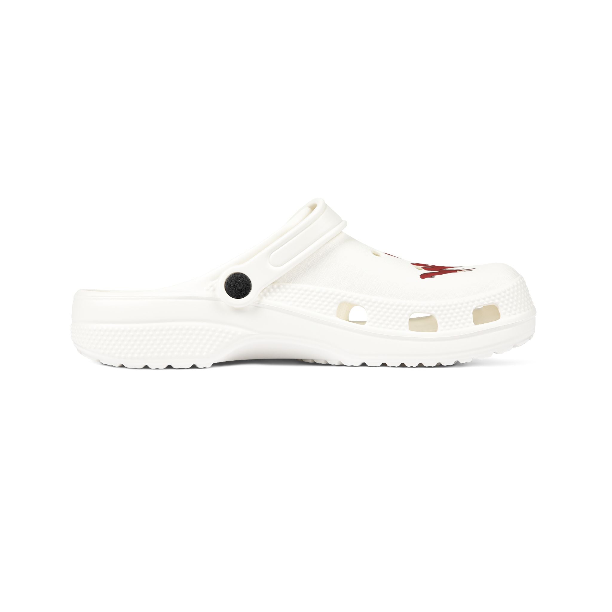 White CROCS / red WVTCH WXLVEZ