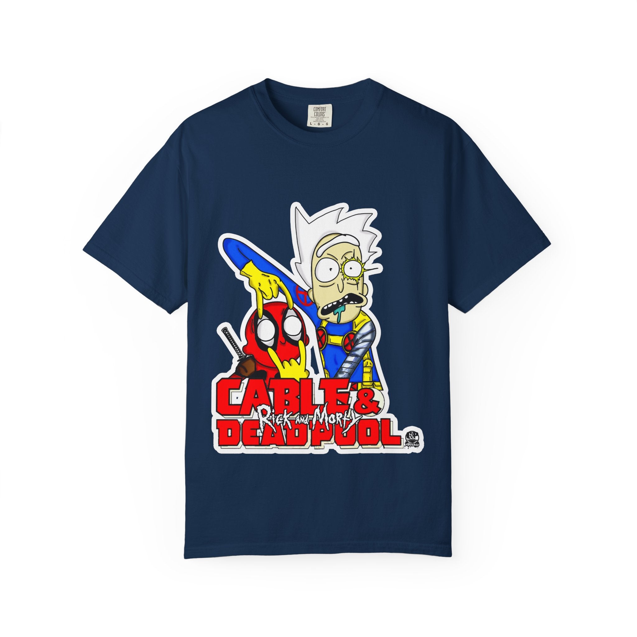Rick and Morty/DeadPool & Cable graphic tee