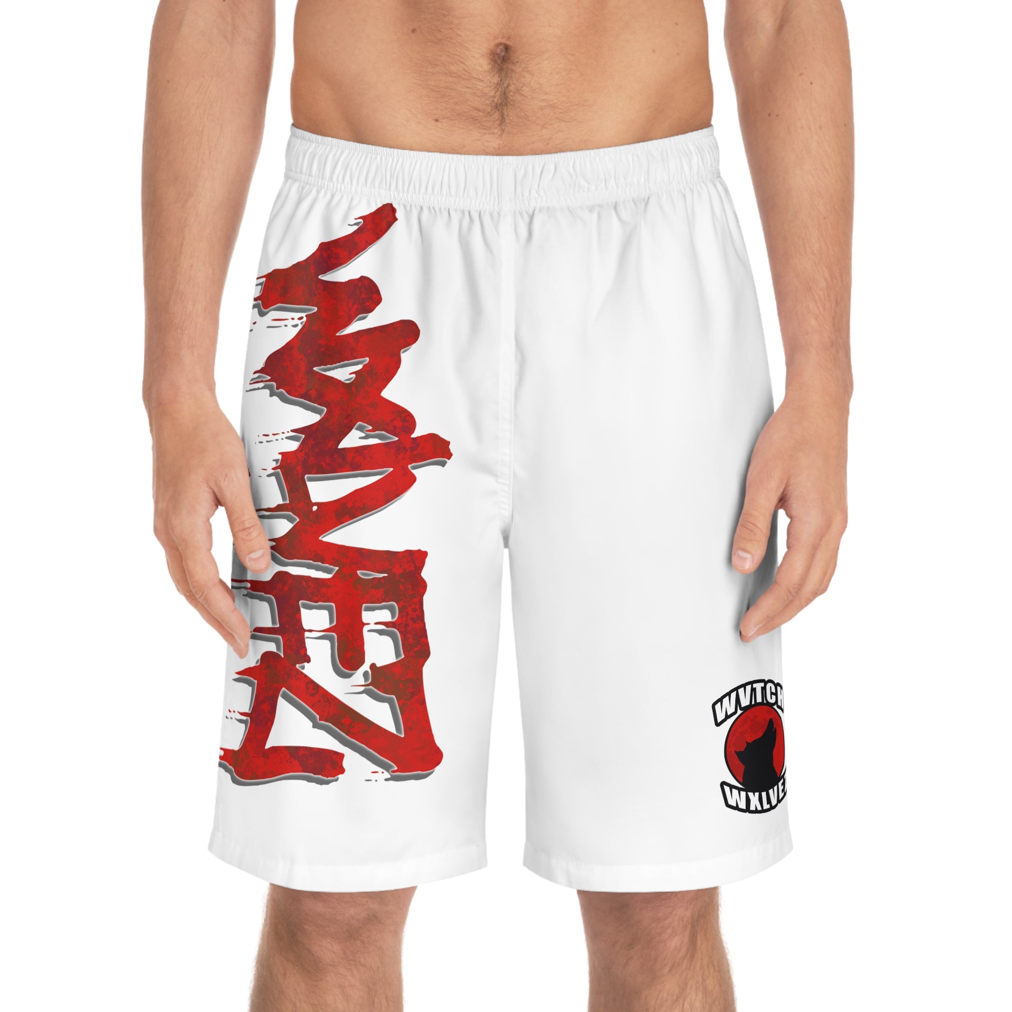 WXLVEZ  white Graffiti Board Shorts