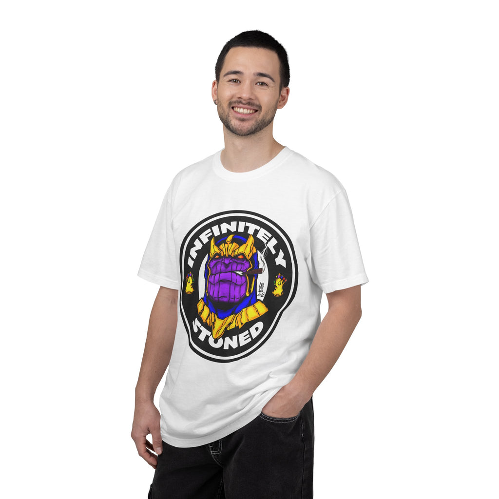Infinitely Stoned T-Shirt — Novelty Graphic Tee with Cartoon Gauntlet