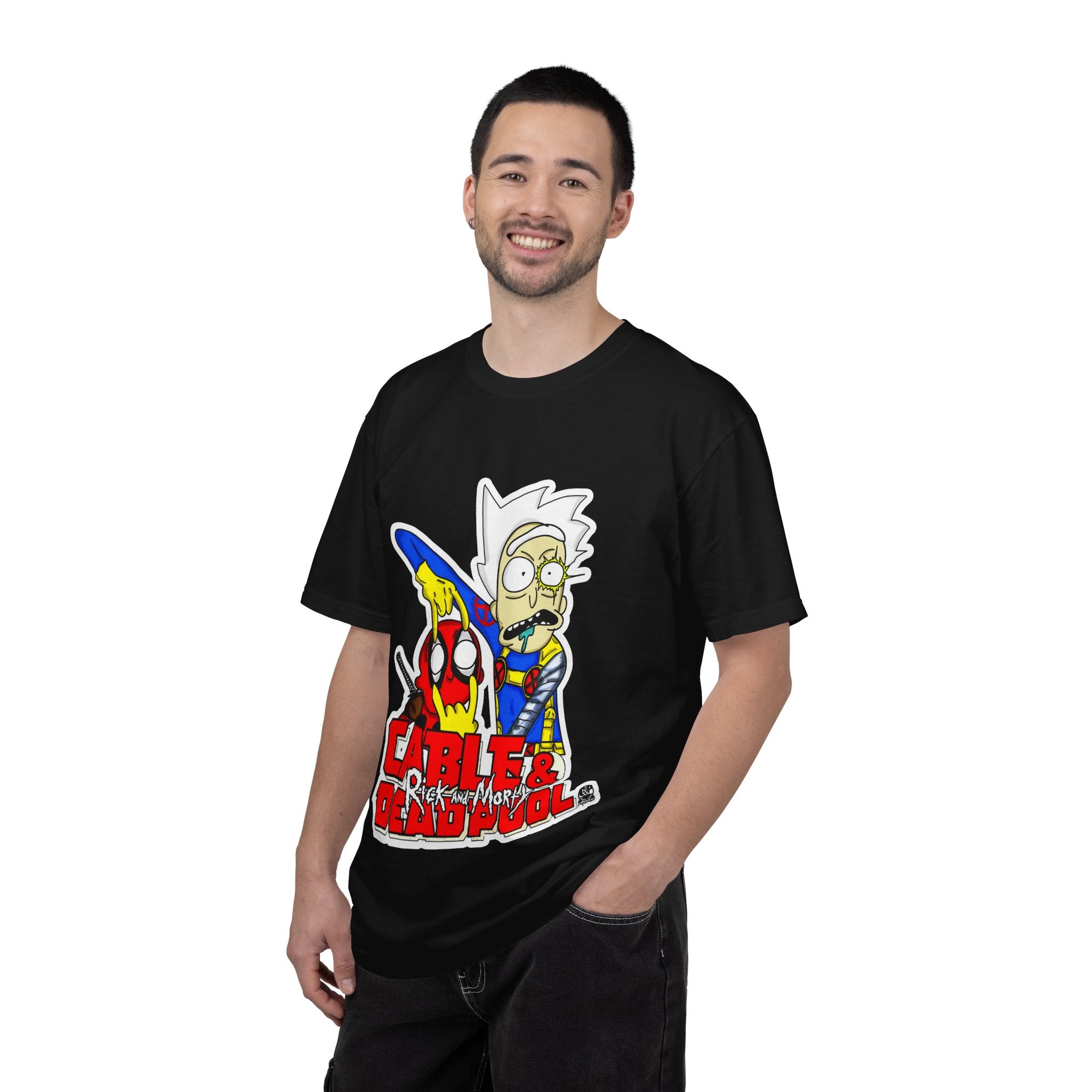 Rick and Morty/DeadPool & Cable graphic tee