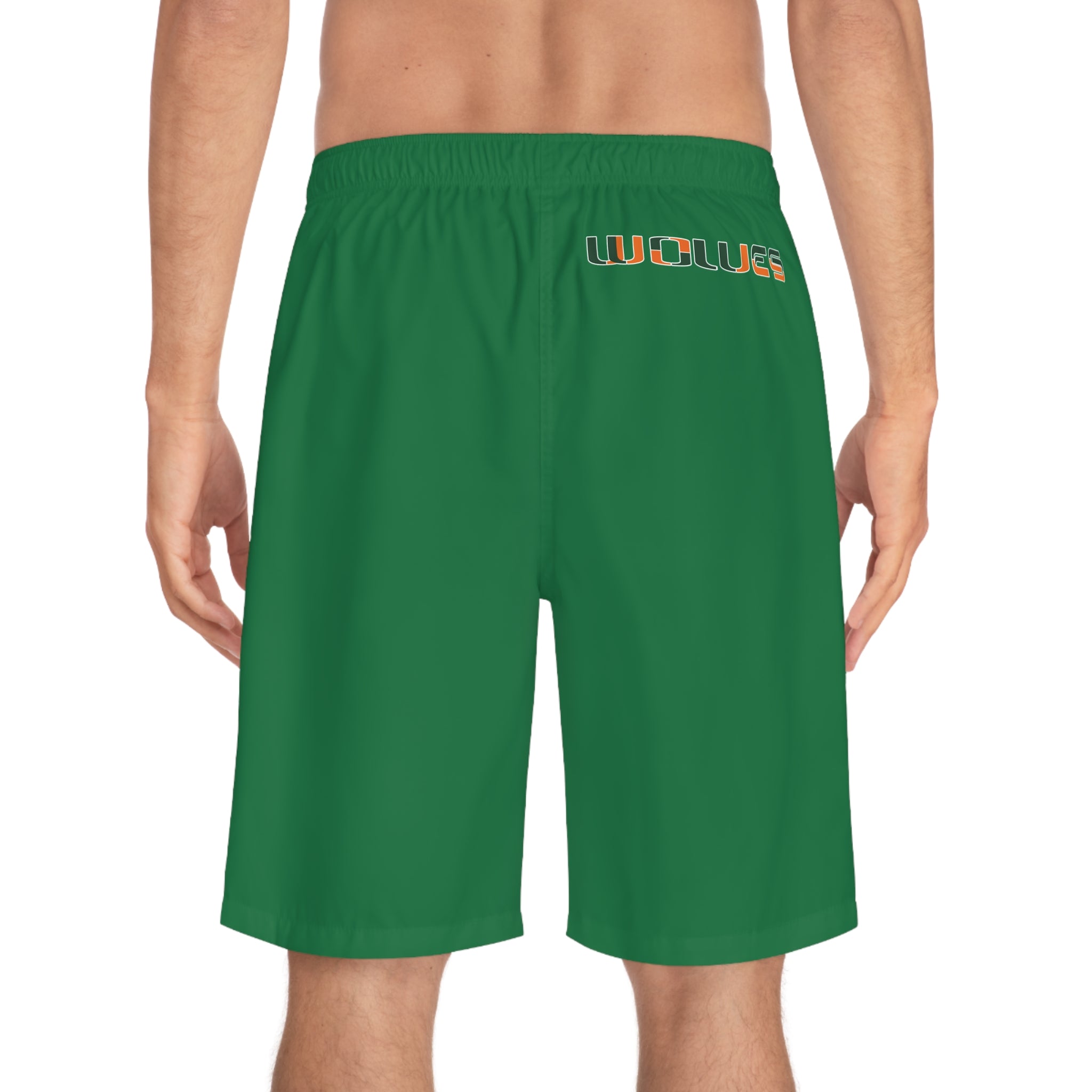 miami Wolves the U logo  green shorts
