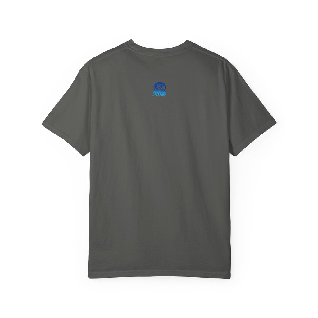 A La orden Genie T‑Shirt — Whimsical Blue Genie Brewing Espresso