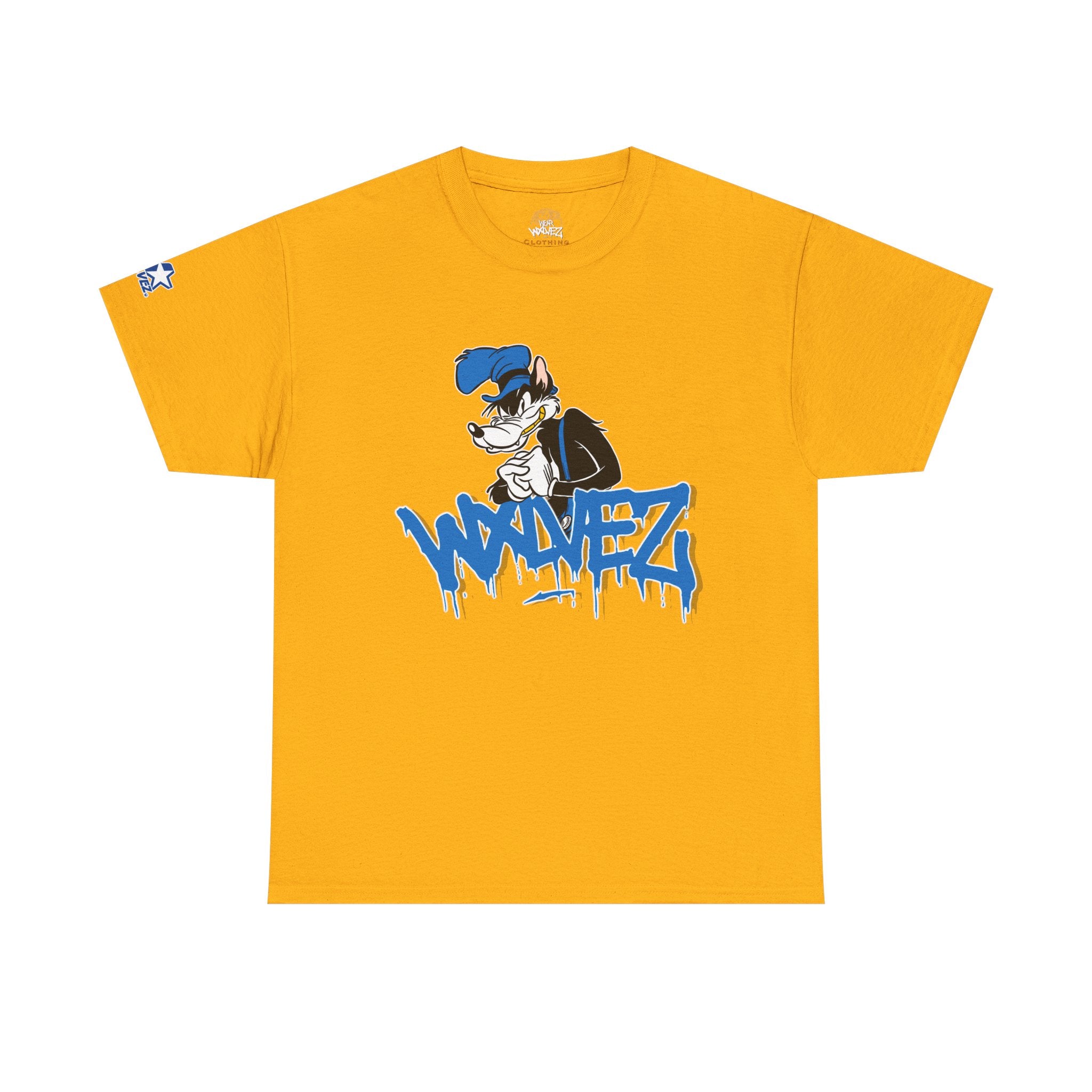 Retro Wolf cartoon Wxlvez logo  Tee