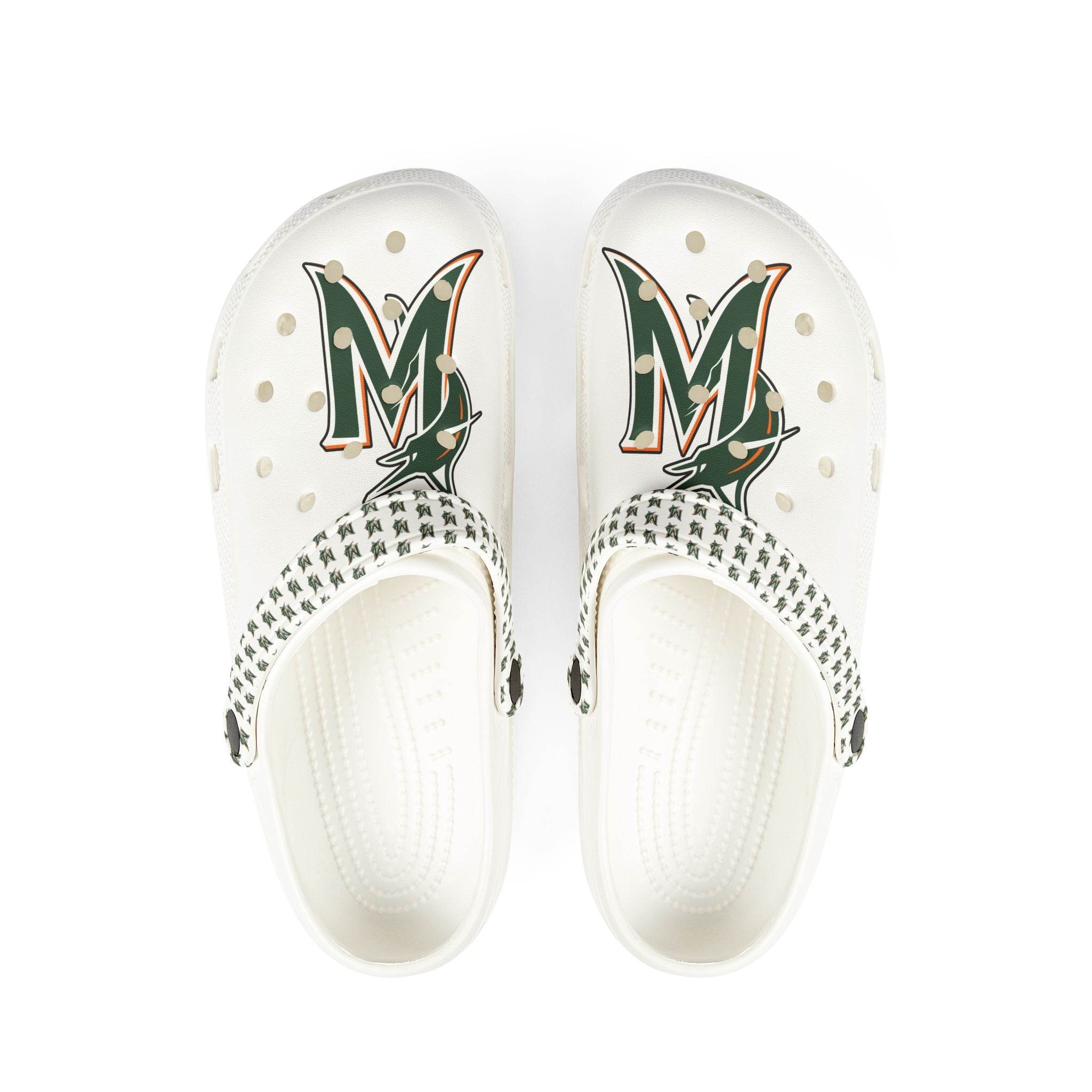 White CROCS / W Marlin “canes”