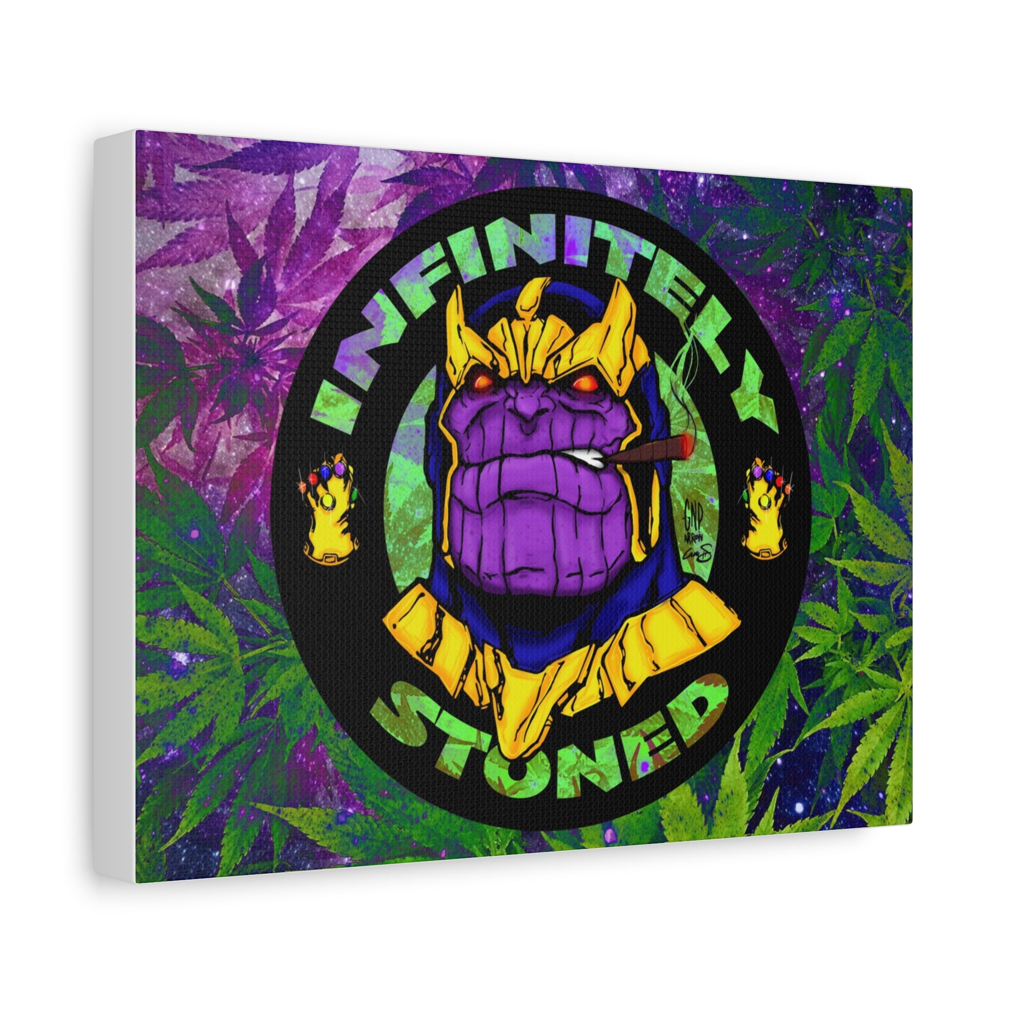 Infinitely Stoned Canvas Wall Art — Stretched Matte Marijuana Pop Art